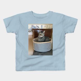 Kitty in a Basket Kids T-Shirt
